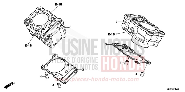 CYLINDER for Deauville ABS SHASTA WHITE (NH138) from 2011